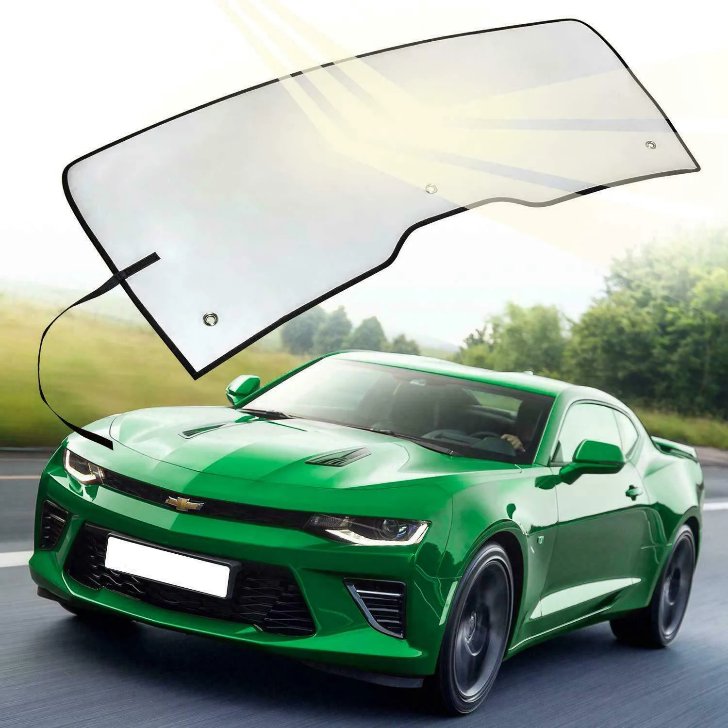 

Chuang Qian Windshield Custom-fit Sun Shade Sunshade Cover for Chevrolet Chevy Camaro 2016 2017 2018