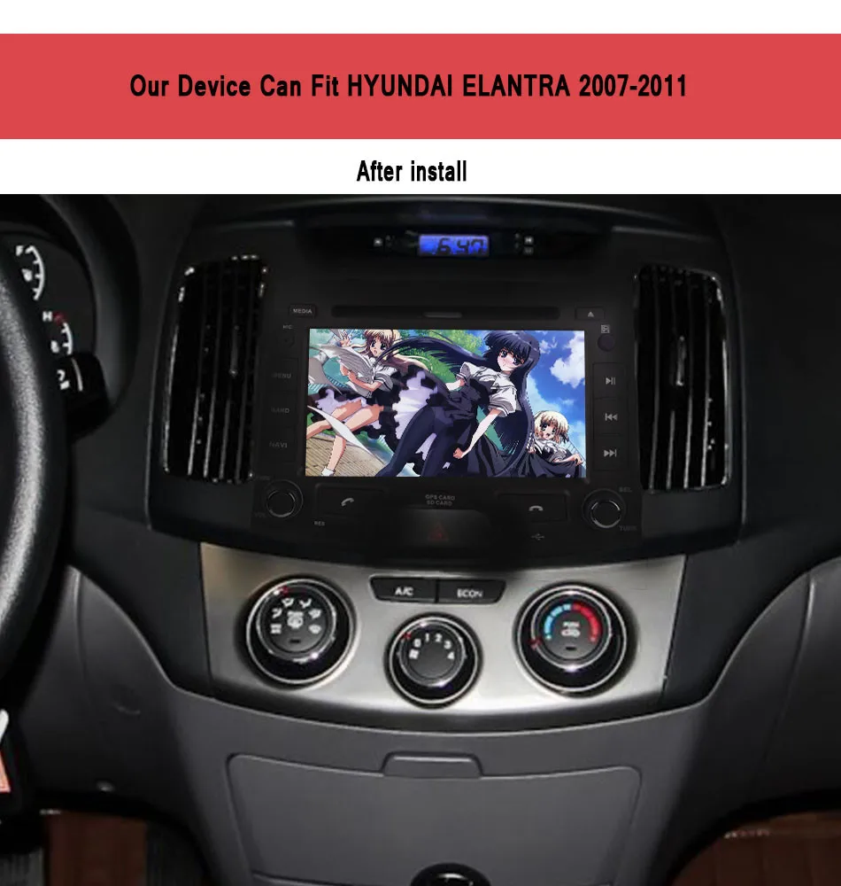 Cheap Android 9.0 Autoradio audio multimedia pc tablet with 4G Lte wifi for Hyundai Elantra 2007-2011 GPS Navigation DVD Multimedia 10