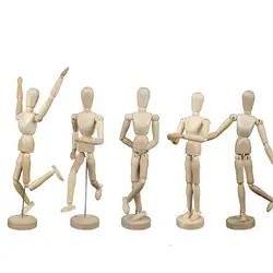 1 шт 12 см художник подвижные конечности мужской Деревянная фигура модель манекен искусства эскиз рисунок Active марионетка на шарнирах кукла