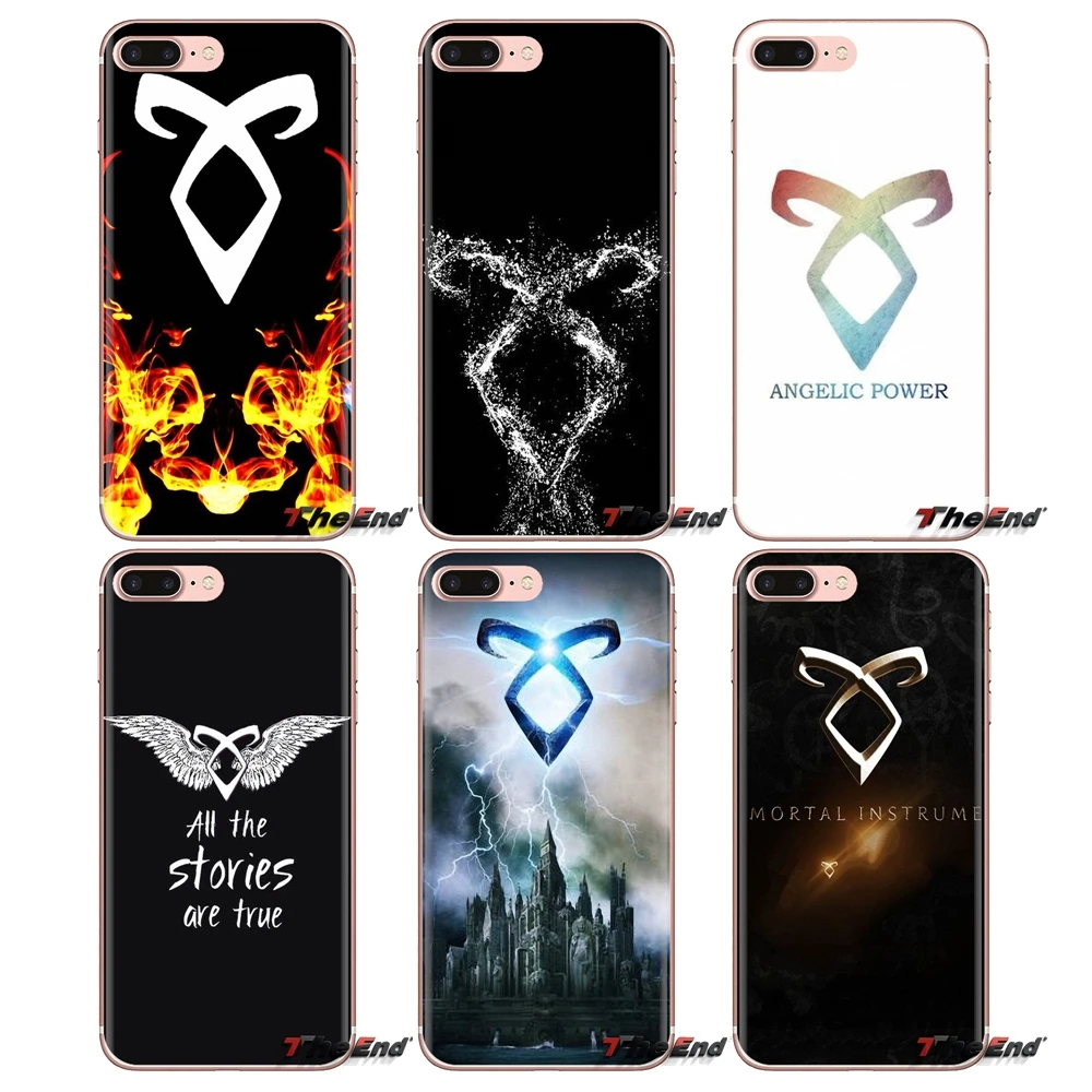 Прозрачный чехол из ТПУ с логотипом City Of Bones Shadowhunter для iPod Touch Apple iPhone 4 4S 5 5S SE 5C 6 6S 7 8