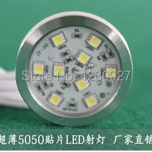 Светодиодный светильник под шкаф 12 В круглый счетчик Шайба шкаф обувь на плоской подошве для ходьбы лампа для выдвижного ящика полка витрина освещение для шкафа