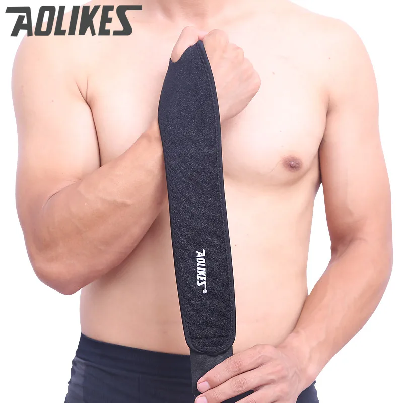 AOLIKES, 1 шт., спортивные повязки на запястье для тренажерного зала, поддерживающие повязки на запястье, повязки на руку для тяжелой атлетики, защита для тренажерного зала, recommeded, неопрен, наружная дверь