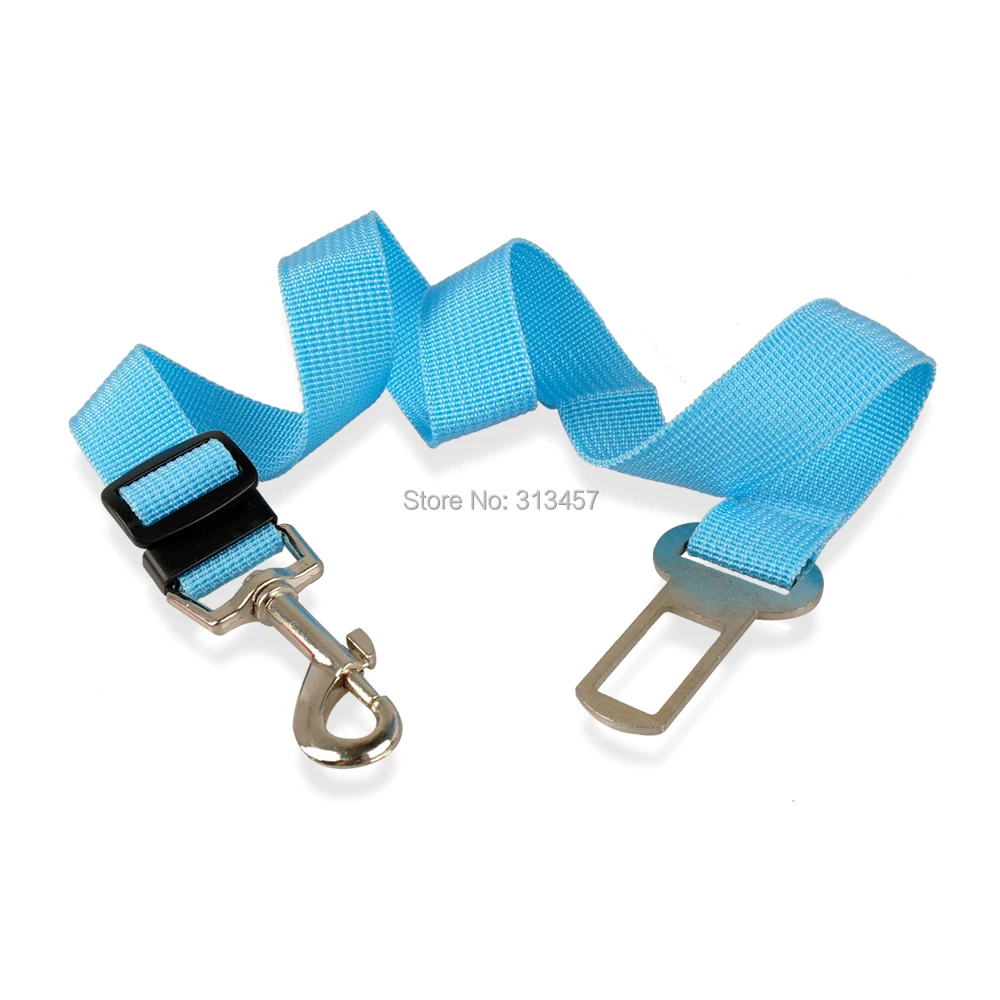 Dog Leash Nylon Adjustable Dogs Pet Safety Car Seat Belt Vehicle Lead Clip 7 Colors Length 70cm