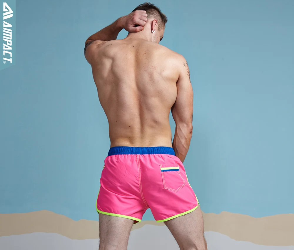 Aimpact Quick Dry Men's Board Shorts Sea Maillot De Bain Sexy Beach Bermuda Elastic Waist Lining Liner Men's Board Shorts AC432 (26)