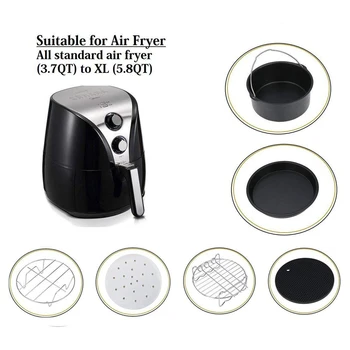 

Air Fryer Accessories Air Fryer Set for Phillips Cozyna Air Fryer and Gowise Air Fryer Fit all 3.7QT - 5.3QT - 5.8QT 100pcs No