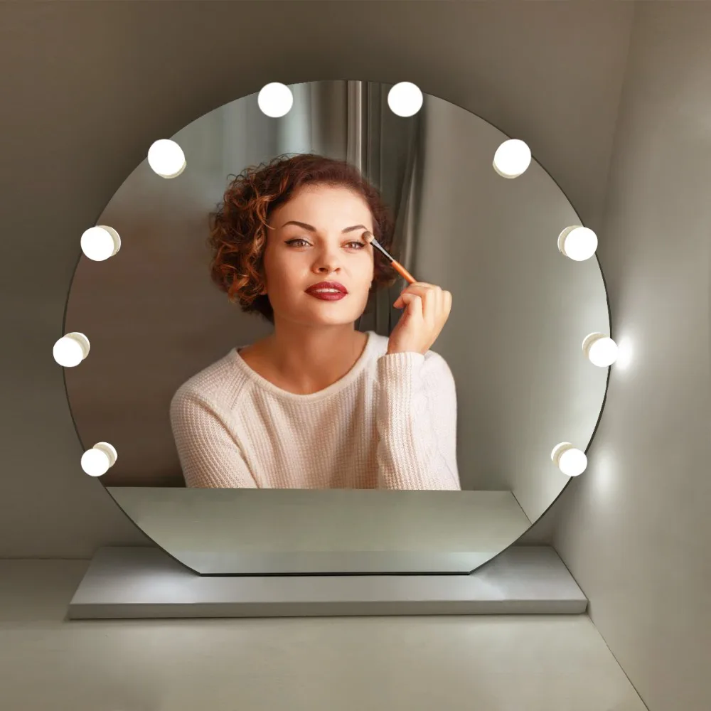

Touch Switch Dimmable 10 LED Wall lamp USB LED Vanity light Bulbs DIY Makeup Mirror lighting Dressing Table Decoration lamp