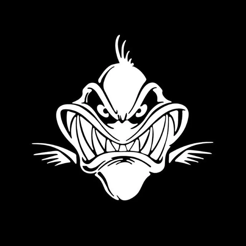 16 14CM FISH BONES Cartoon Car Stickers Motorcycle Stickers Decals Black Silver CT 617