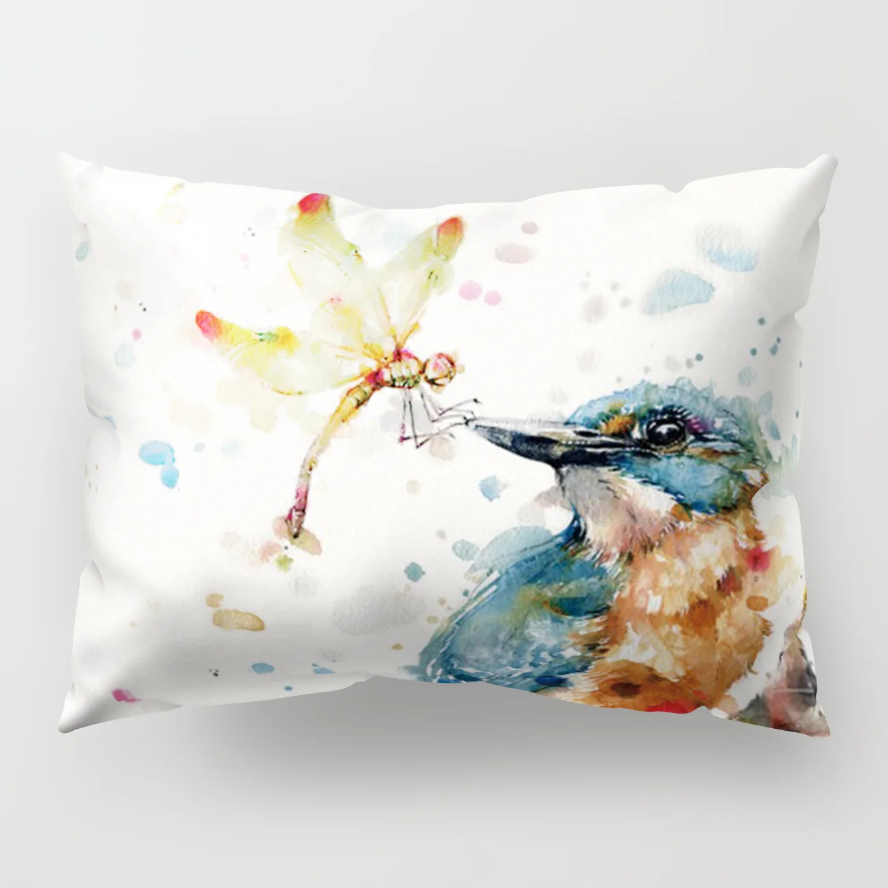 Watercolor Animal Polyester Cushion Cover Soft 30x50cm Cute Bird Owl Deer Print Decorative Pillow Case for Sofa Couch Home Decor