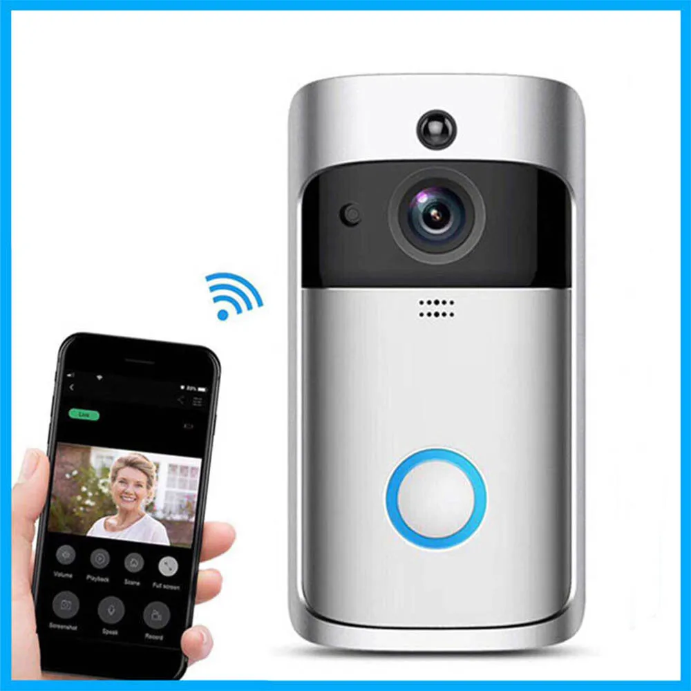 Умный беспроводной видео-телефон двери WiFi безопасности дверной звонок смарт-визуальная запись Низкое энергопотребление удаленный домашний мониторинг