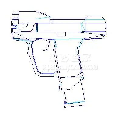 M6D пистолет/пистолет 3D бумажная модель