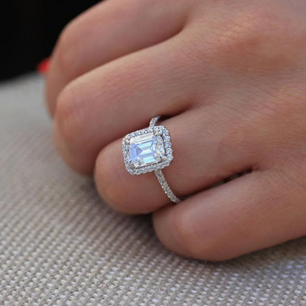 

Romantic Wedding Ring Cubic Zirconia Rings for Women Men Fine Jewelry