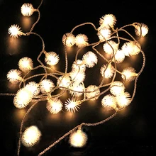 2M/3M/5M 50Led Snow Balls Fairy String Decorative Lights Battery Operated Wedding Christmas Outdoor Patio Garland Decoration 2M/3M/5M 50Led Snow Balls Fairy String Decorative Lights Battery Operated Wedding Christmas Outdoor Patio Garland Decoration