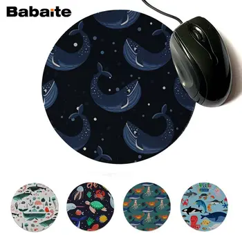 

Babaite Fashion Whales Repeated Texture Image Customized laptop Gaming mouse pad Professional Round Gaming Mousepad Keyboard Mat