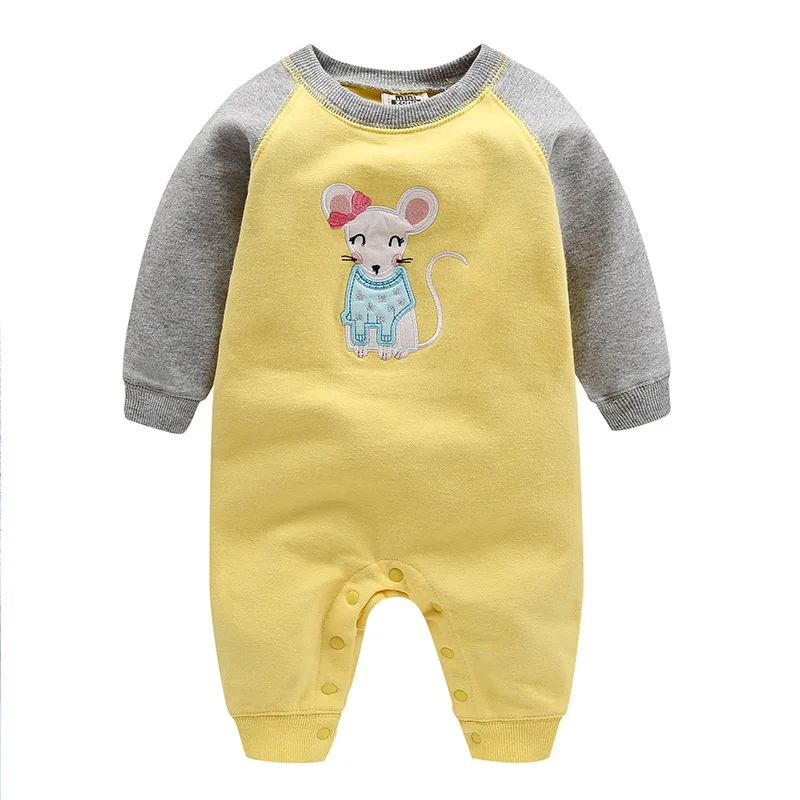 Beste 2019 Hoge Kwaliteit Orangemom Lente Baby Meisje Dragen 100% Katoen Baby Kleding 0 24M Baby Meisjes Kleding Baby jongen Romper