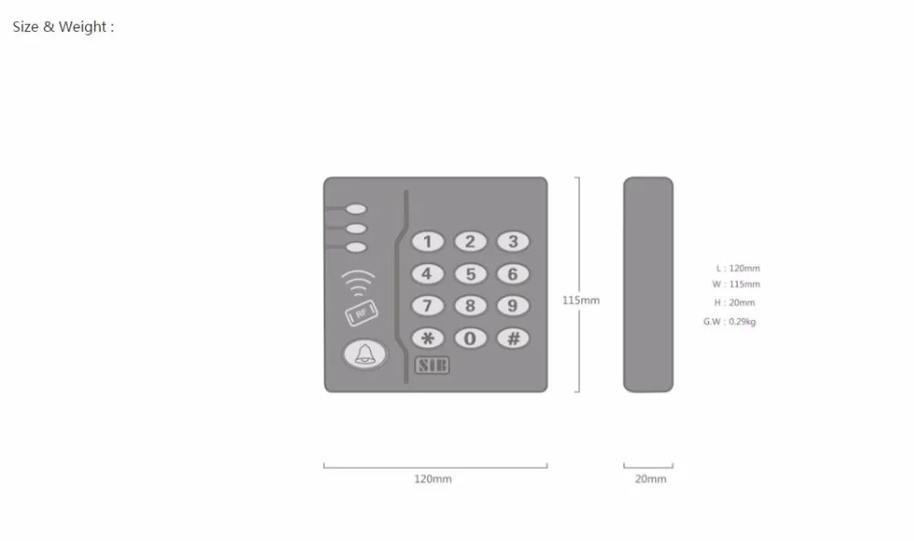 LPSECURITY Дверной замок открывалка клавиатура контроль доступа, автономный Контролер доступа, RFID считыватель 125 кГц EM карта