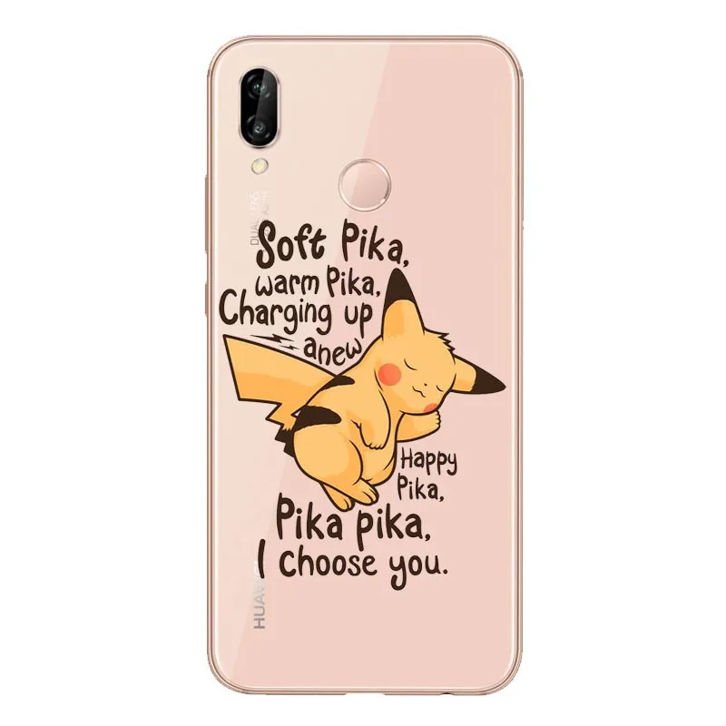 Мягкий силиконовый чехол из ТПУ с объемным рисунком Pocket Monsters Pokemons Pikachus для Huawei P6 P7