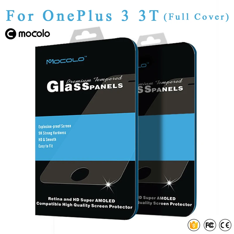 Original Mocolo Full Cover oneplus 3 T Tempered Glass one plus 5 T