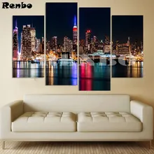 5 шт. Алмазная вышивка, Нью-Йоркский пейзаж 5D DIY алмазная живопись на заказ 3d вышивка крестиком Стразы Мозаика Декор A60