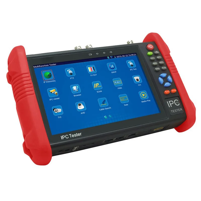 

New 7 Inch Five In One CCTV Tester Monitor IP HD AHD CVI TVI Analog Cameras Testing 1080P WIFI Onvif PTZ Control POE 12V Output