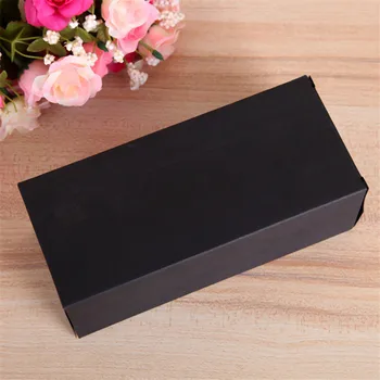 

200pcs/lot Black Craft Kraft Paper Box Packaging Box Glasses case Package Boxes Gift boxes 17.3cmx7.6cmx6cm