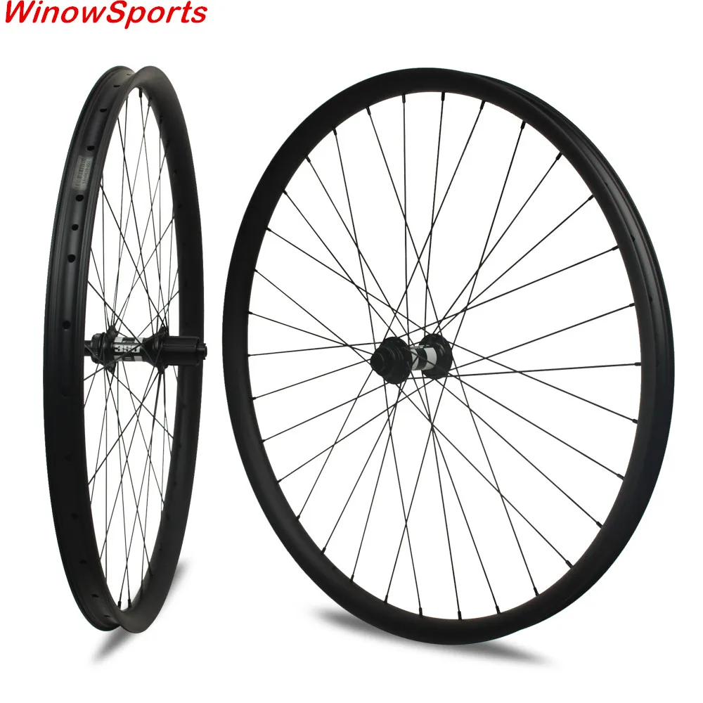 Flash Deal 345g CX mtb rims 29er carbon mountain super light 29 mtb wheels Asymmetric rim 28 32 holes hookless tubeless 33mm width 7