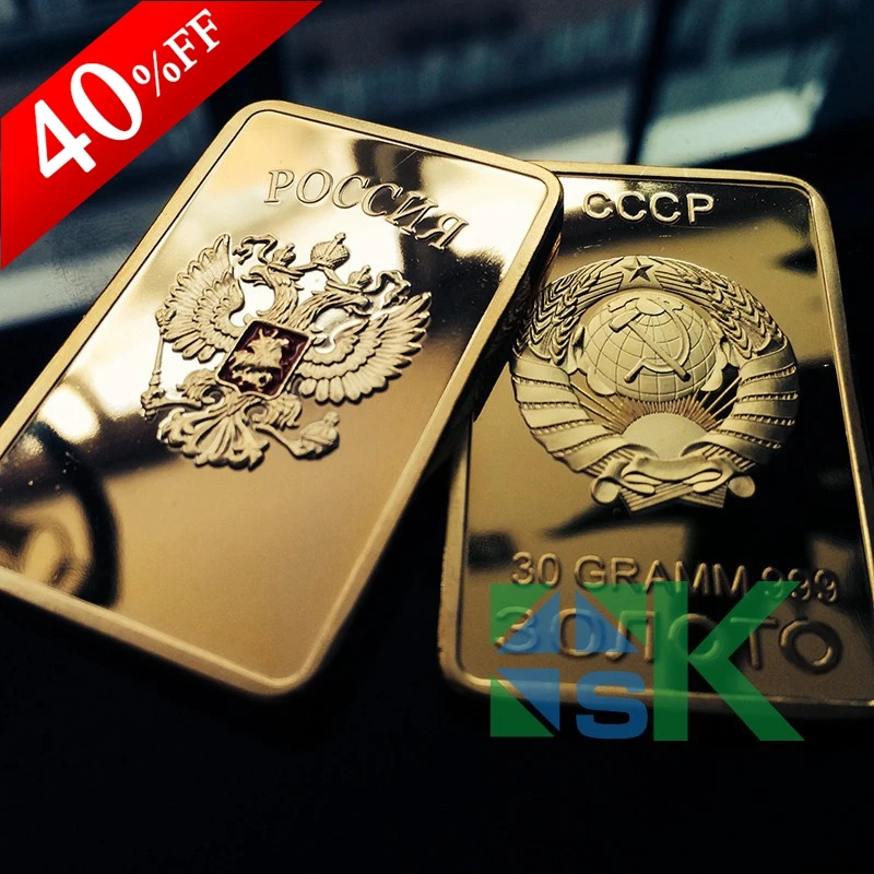 1ks / hod Hotovostní prodej mince Ruska medaile domácí výzdoba sovětský suvenýr SSSR drahý ruský CCCP zlaté tyče mince sběratelské