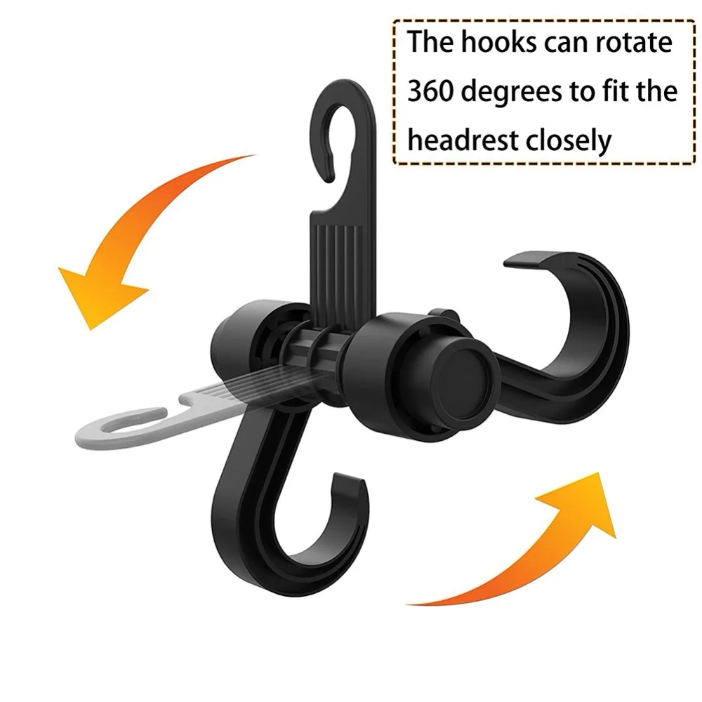

Double Auto Car Back Seat Headrest Hanger Holder Hooks Clips For Bag Purse Cloth Grocery Automobile Interior Accessories