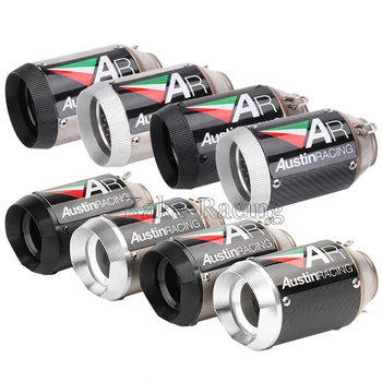 

Universal Motorcyle Exhaust Pipe Carbon fiber AR Exhaust Muffler Silencer For S1000RR CBR1000RR Z1000 Z900 NINJA250 KTM 390 200