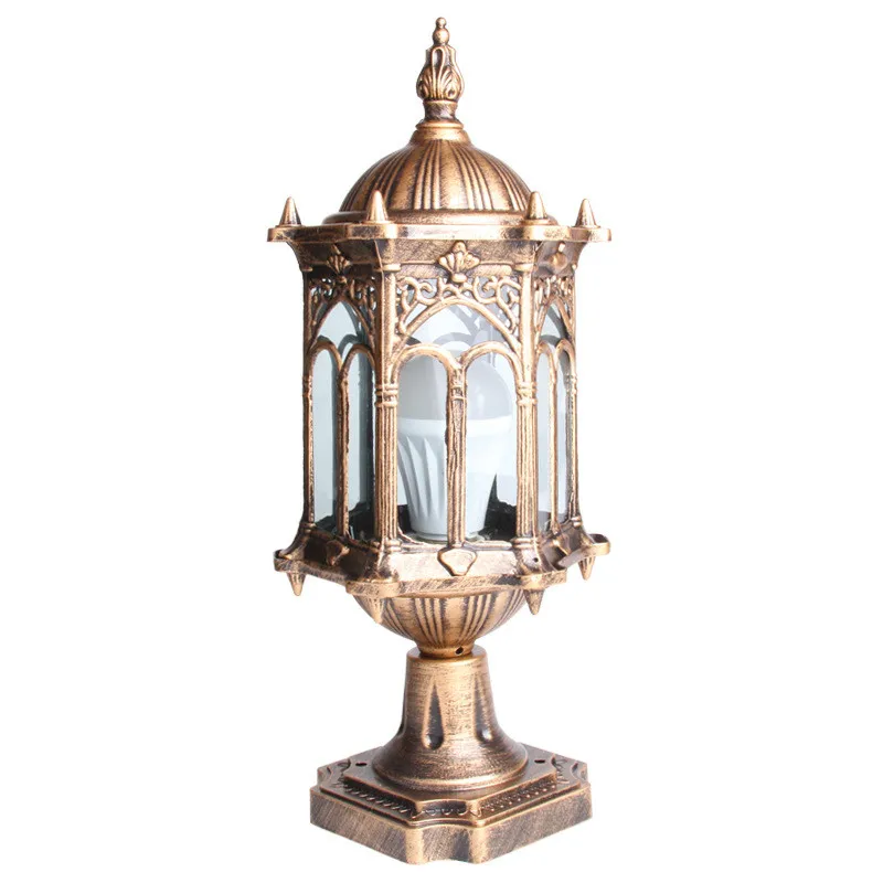 

Craft Fence Lamp Aluminium Antique Villa Courtyard Post Lamp, European Waterproof Fence Lamp Floor Lamps