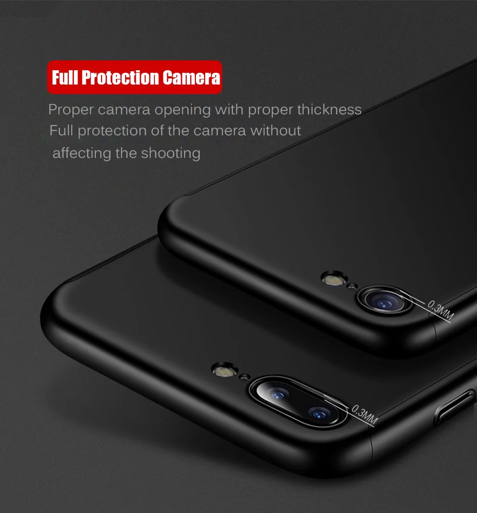 MOUSEMI Matte Hard Case For iPhone 7 6 8 Plus Cover Full Protection 360 Shockproof Tempered Glass For iPhone X Protective Case (6)