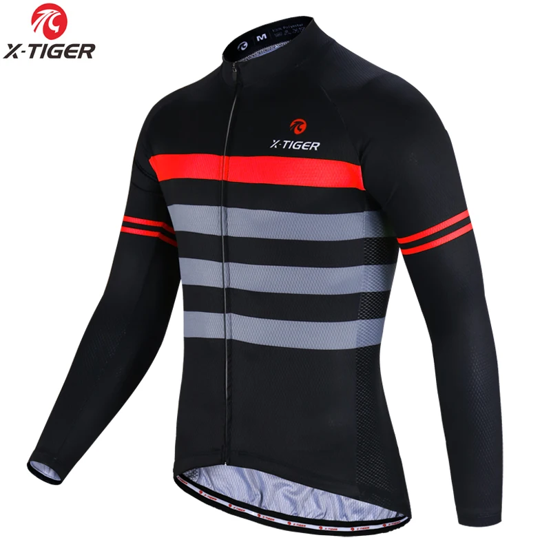 Winter Bike Jerseys X-Tiger Зимняя Термальная флисовая велосипедная одежда, сохраняющая тепло мотобайк, велосипед, велотренажер майки Джерси для горного велосипеда Велоспорт Спортивная одежда - Цвет: Winter Bike Jerseys