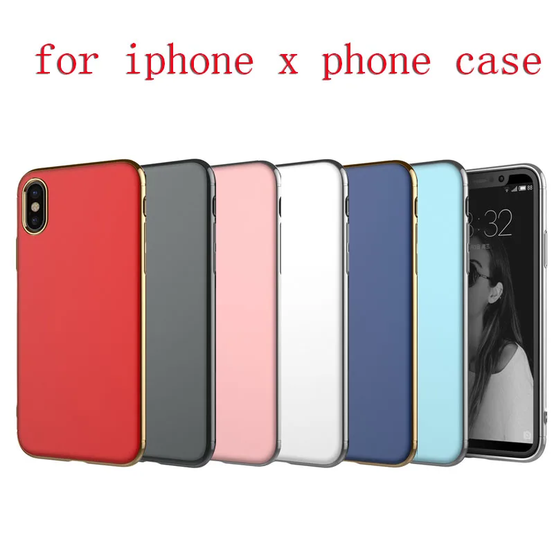

Manufacturer clear inventory Ultra-thin mobile phone case for iPhone X cases plating PC full cover shockproof Caqa