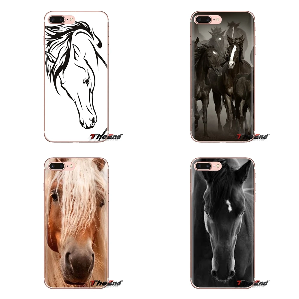 

Horse Black Animal For Samsung Galaxy S3 S4 S5 Mini S6 S7 Edge S8 S9 S10 Plus Note 3 4 5 8 9 Transparent Soft Shell Covers