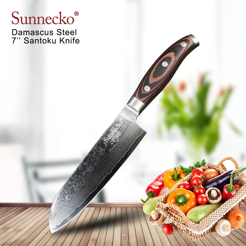 SUNNECKO 6 шт. набор кухонных ножей шеф повара режущие инструменты 73 слоя Дамаск VG10