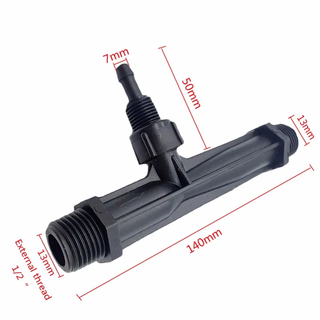 Agriculture Venturi Fertilizer Injector kit with 1/2 Inch to 3/4 Inch Thread Greenhouse Irrigation Fitting Ozone Injector 1 Set 2