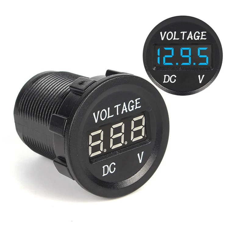 

Blue Car Motorcycle Digital Display Voltmeter Socket Cigarette Lighter Power Plug Dirt Bike 12 24V Boat ATV UTV Camper Motorbike