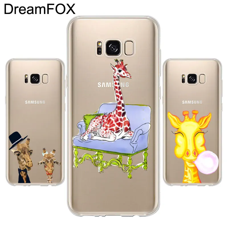 Dream Fox K305 Мягкий ТПУ силиконовый чехол с жирафом для samsung Galaxy Note S 6 7 8 9 Edge Plus Grand Prime |