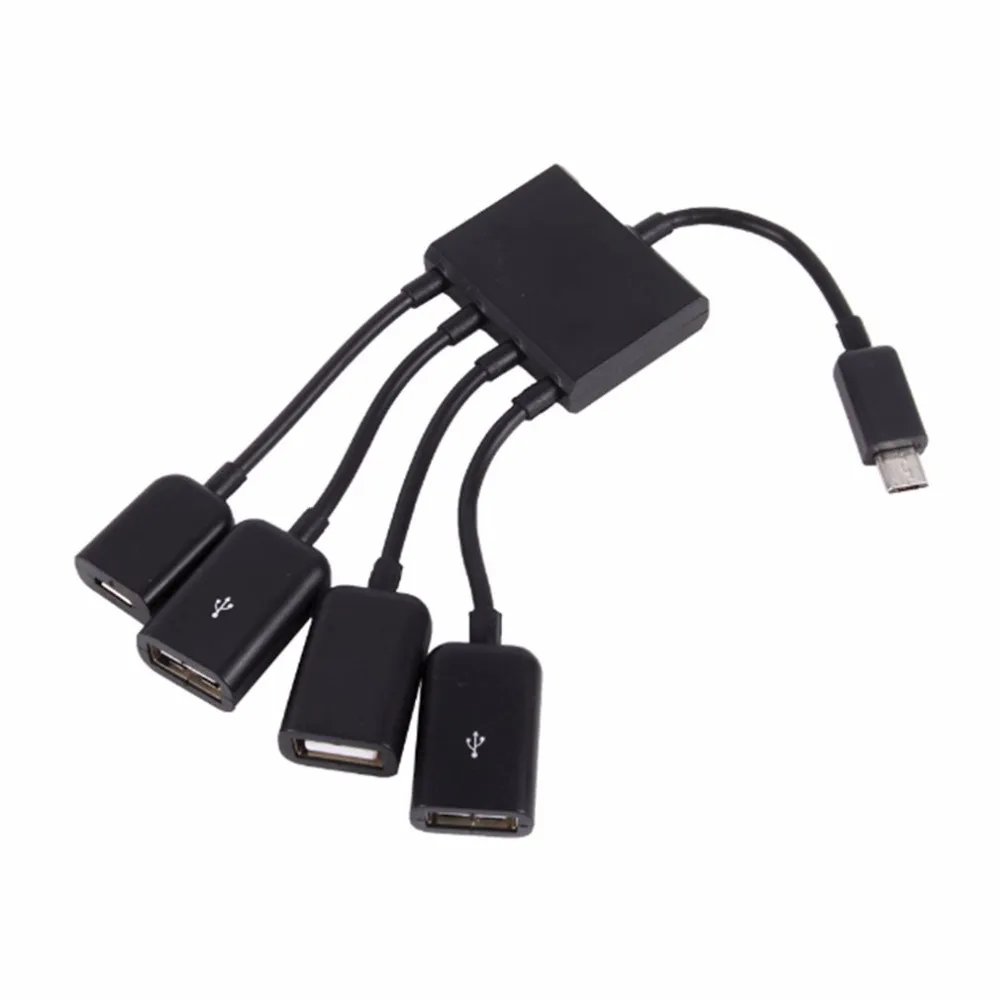 Перезаряжаемый Micro USB концентратор OTG разъем Spliter Кабель питания для смартфона компьютера планшета ПК провод передачи данных