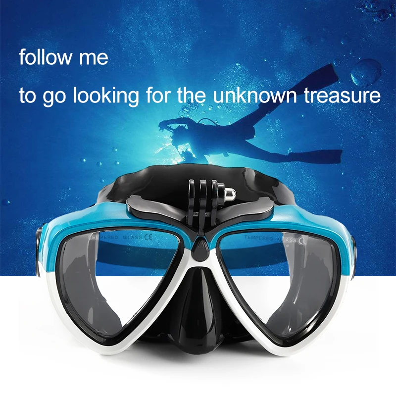

Diving Mask with Removable Camera Mount for Gopro Sports Snorkeling Goggle for Adult Professional Scuba Dive Mask Strap