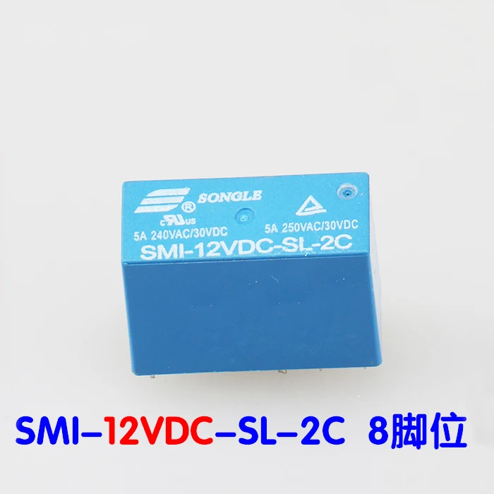 

10pcs/lot Relay SMI-12VDC-SL-2C Power Relay 12V 5A 8 Feet 250VAC HRM1H 14FD Free Shipping