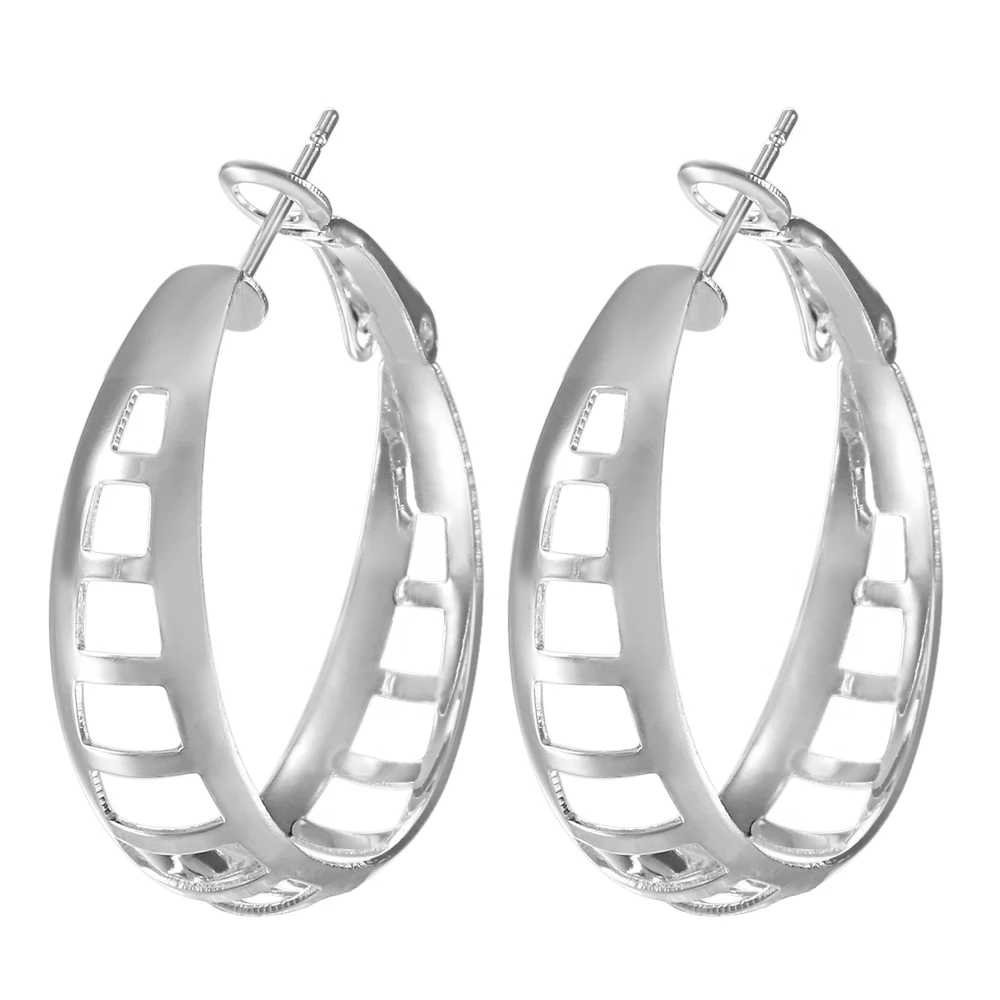 cheap silver plated hoop earring for women hot sale fashion jewelry