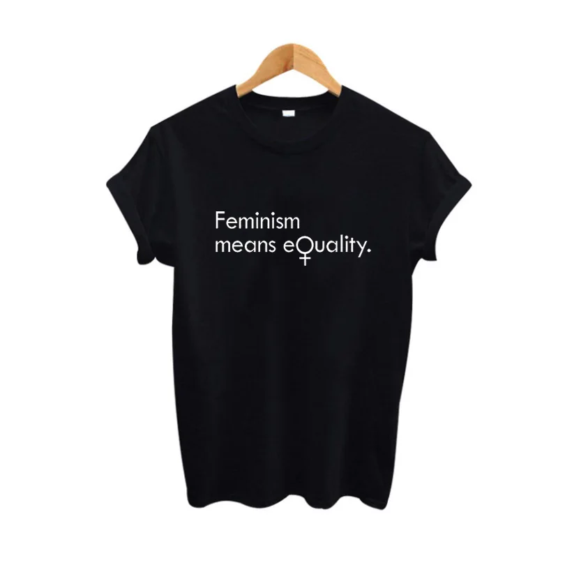 Женская футболка с надписью Feminism означает равное положение хипстерская принтом Solgan женская логотипом Harajuku