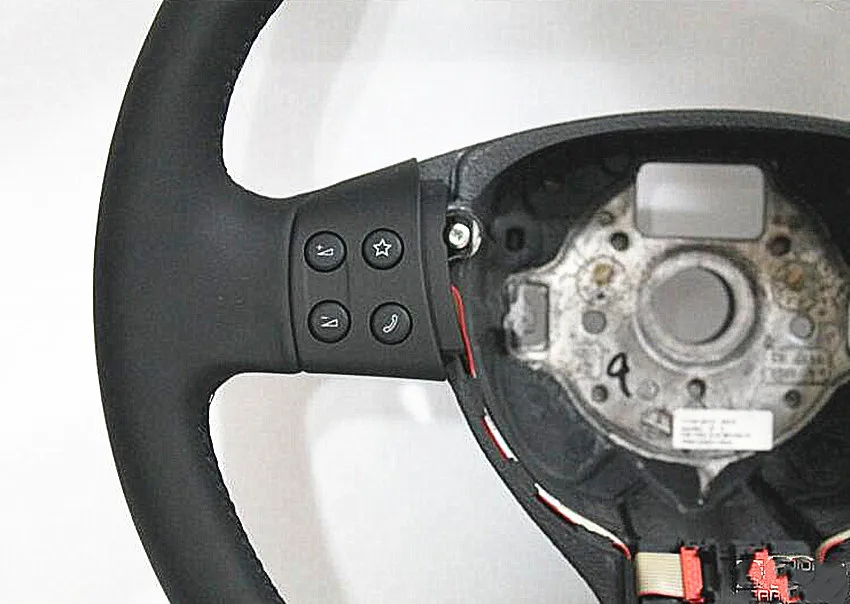 Колесо из натуральной кожи с красной прошивкой для VW 06-11 PASSAT B6 J ETTA MK5 Touran Многофункциональное рулевое колесо