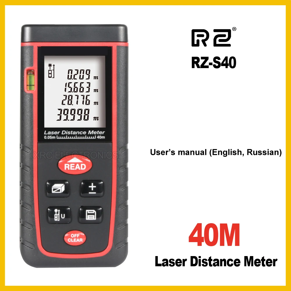 RZ- Laser Distance Meter Rangefinder Range Finder Electronic Ruler Digital Tape Measure Area volume Tool 40m 60m 80m 100m RZ- Laser Distance Meter Rangefinder Range Finder Electronic Ruler Digital Tape Measure Area volume Tool 40m 60m 80m 100m