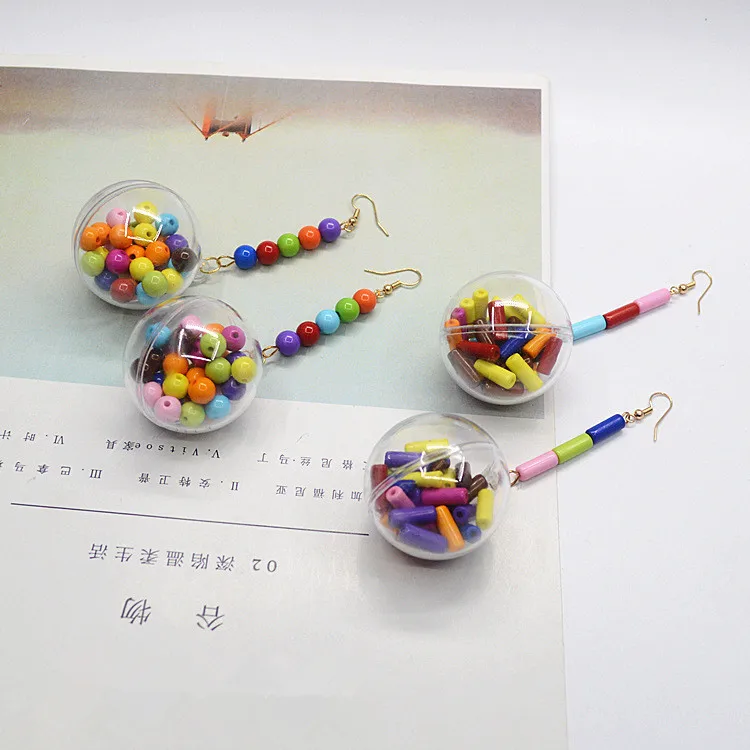 

Korea Funny Handmade Cute Capsules Colorful Candy Drop Earrings for Woman Personality Sweet Earring Unique Party Jewelry Gift