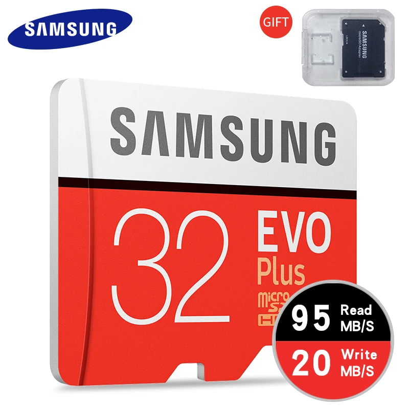 Оригинальный Samsung Новый EVO Plus 32 ГБ Micro SD карты памяти Class10 TF/SD карты C10 R95MB/s MicroSDHC UHS-1 Бесплатная доставка