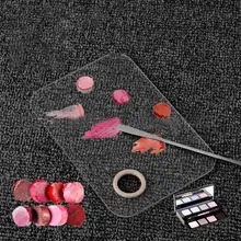 1+ 1 стержень из нержавеющей стали Макияж Палитра шпатель основа, смешивание инструмент для ногтей