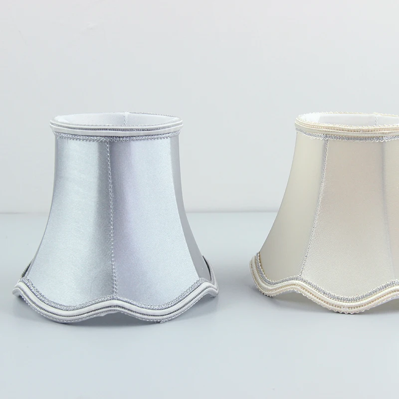 Серебристая белая люстра абажур тканевый современный зажим на|chandelier lampshade|fabric lamp