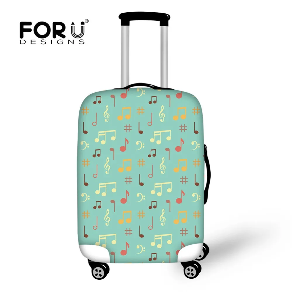 FORUDESIGNS New Travel On Road Luggage Protective Cover Music Notes
