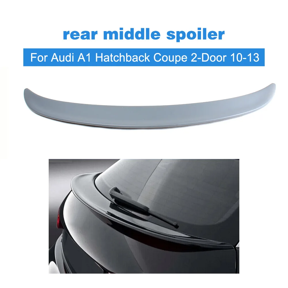 Задний спойлер Boot среднее крыло для Audi A1 хэтчбек купе 2 двери 2010 2011 2012 2013 ПУ Неокрашенный Серый Грунтовка